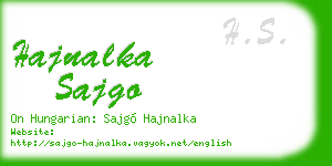 hajnalka sajgo business card