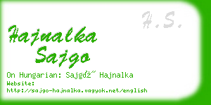 hajnalka sajgo business card